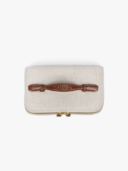 Colette Lay-Flat Canvas Toiletry Bag