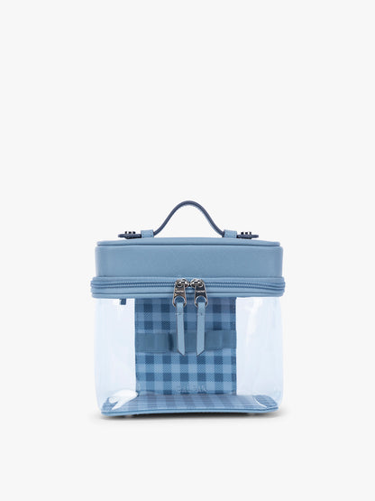 Clear Train Case with Top Compartment