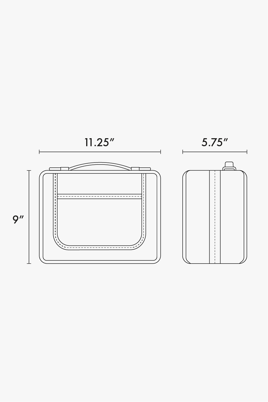 Large Clear Cosmetics Case in Croc-Embossed